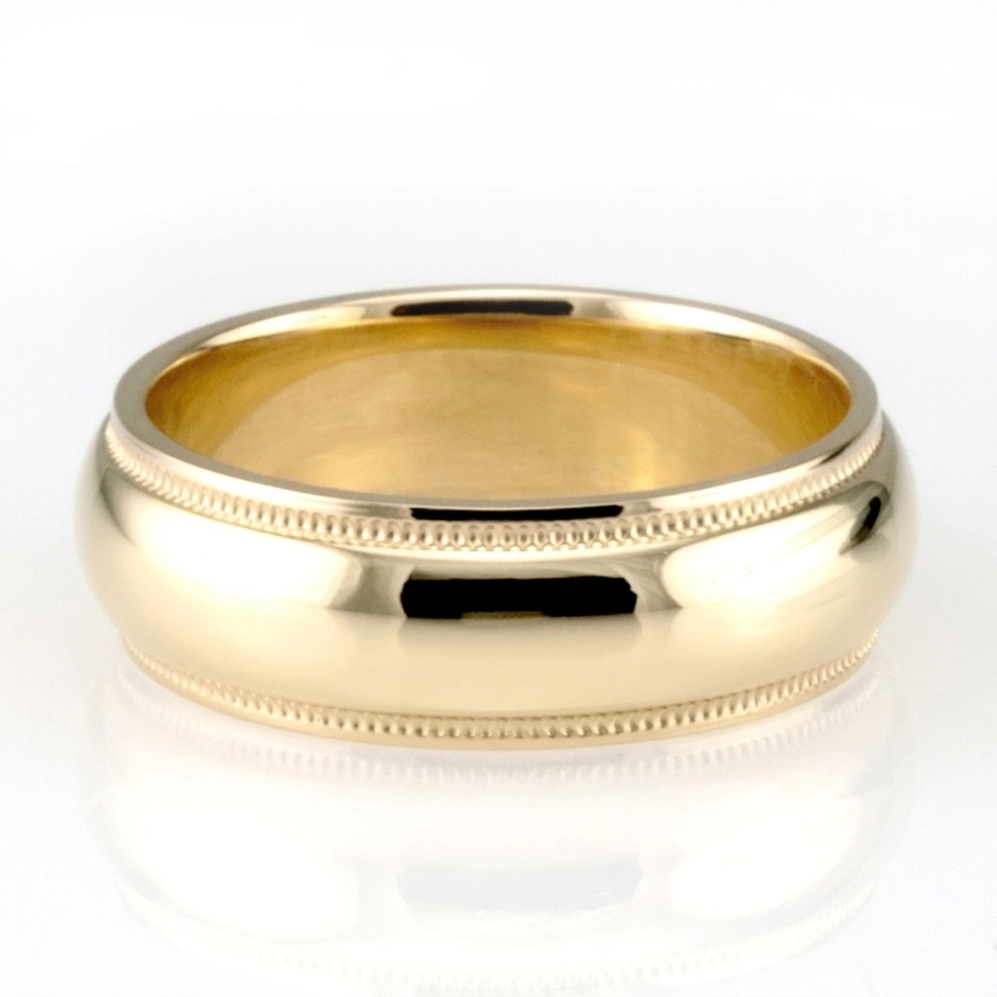 10K yellow gold 7mm. high polish basic-simple-wedding-bands - alternate view 5