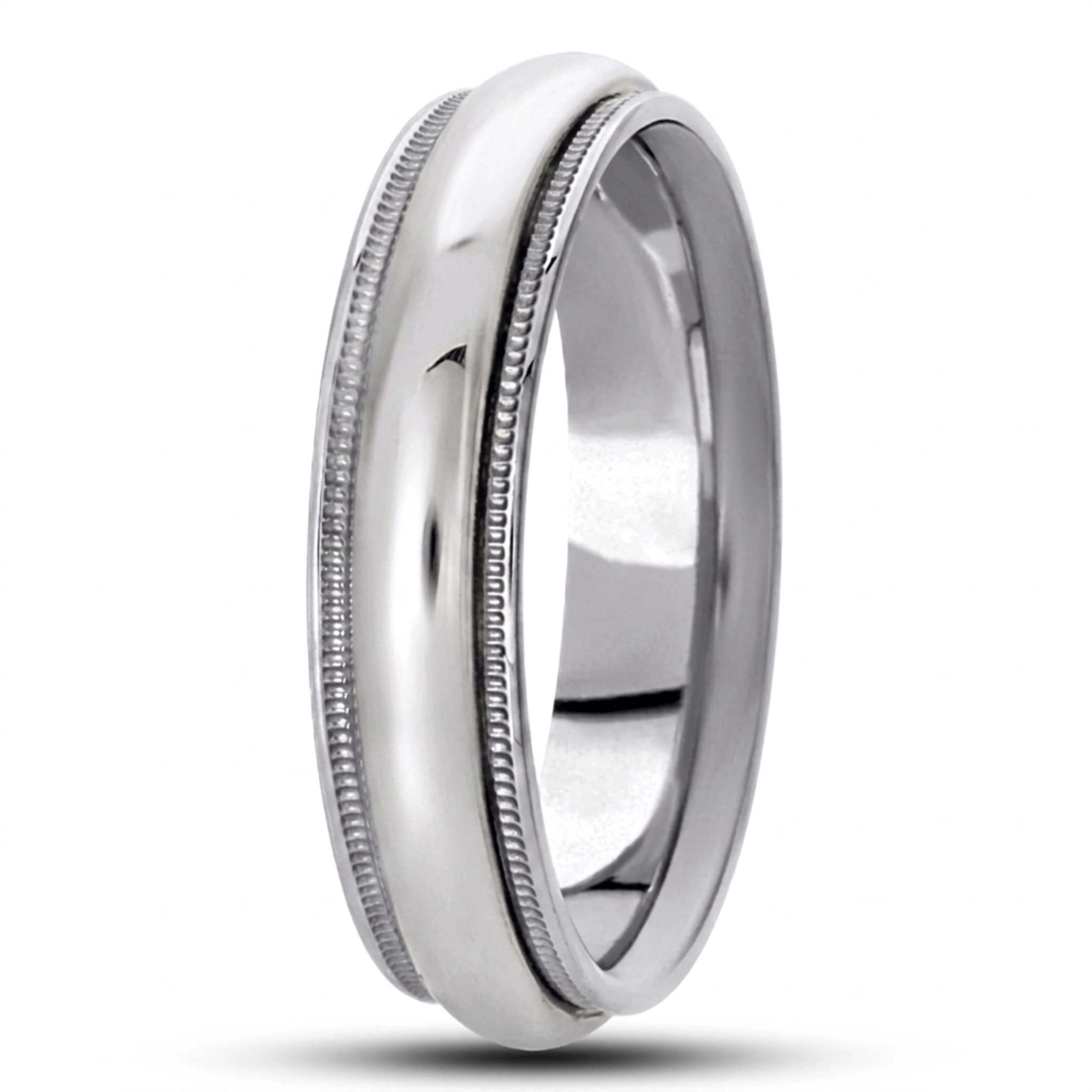 10K white gold 6mm. high polish basic-simple-wedding-bands - main view