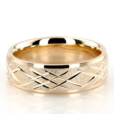 Modern Eye-cut Basic Designer Wedding Band