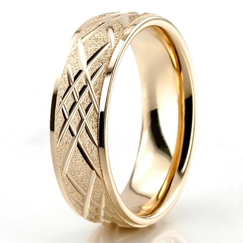 platinum 7mm. stone finish diamond-carved-weddingband - alternate view 7