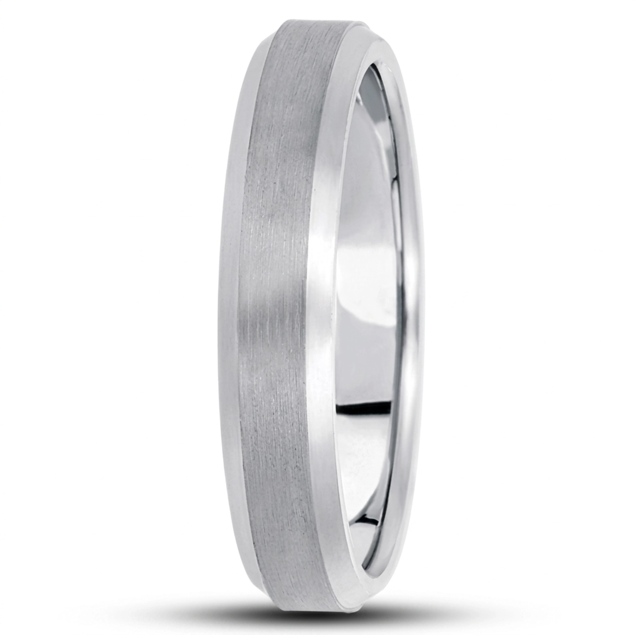 10K white gold 5mm. satin basic-carved-wedding-bands - alternate view 11