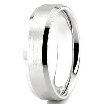 10K white gold 6mm. satin basic-carved-wedding-bands - alternate view 9 thumbnail