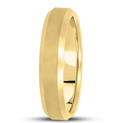 10K yellow gold 5mm. satin basic-carved-wedding-bands - alternate view 12 thumbnail