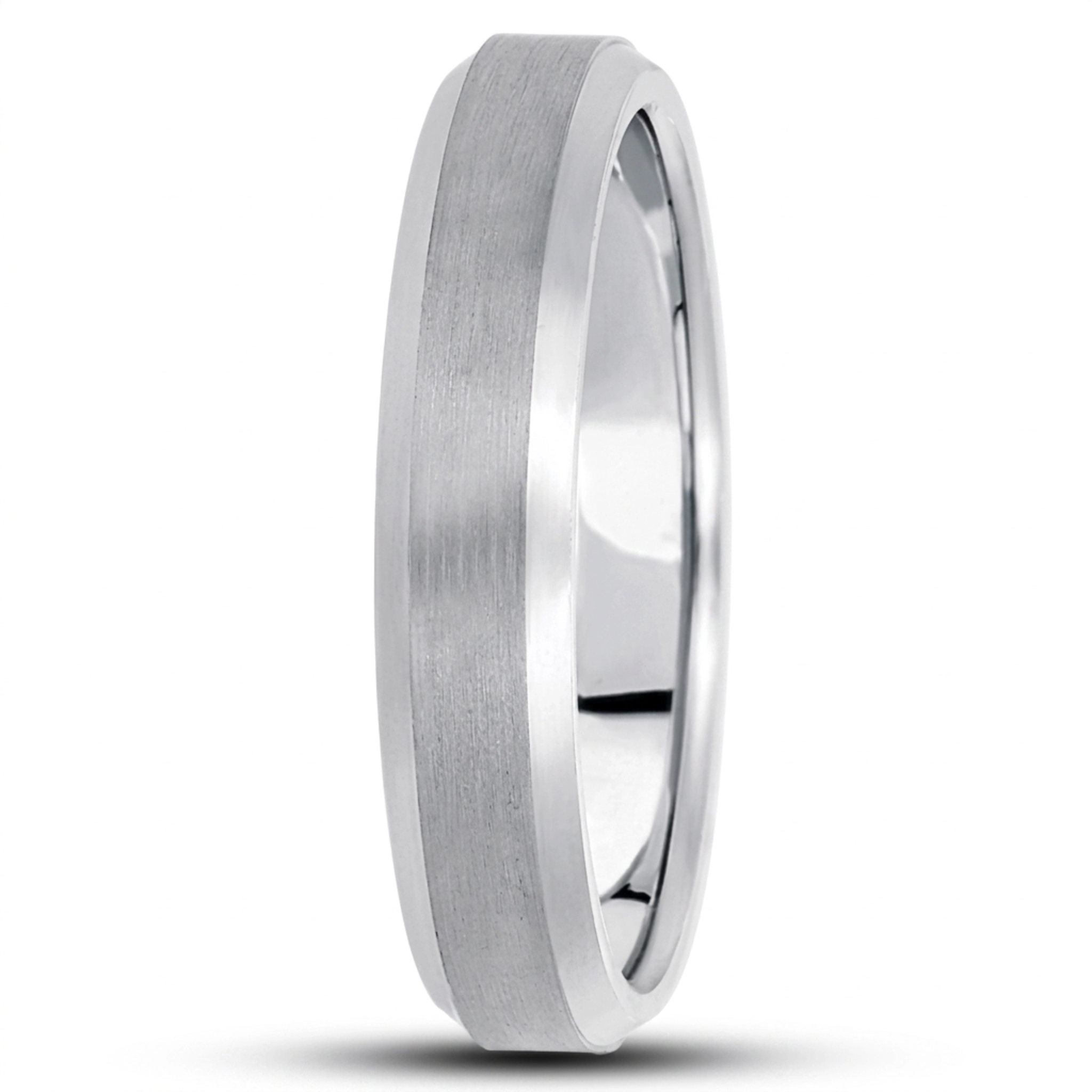 10K white gold 5mm. satin basic-carved-wedding-bands - alternate view 10