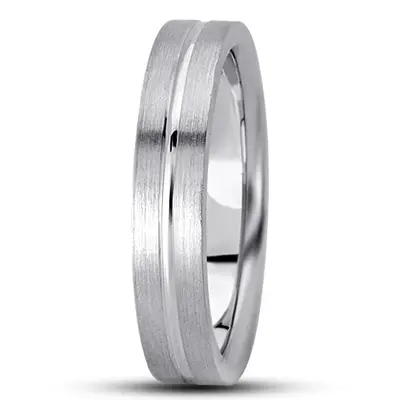 10K white gold 5mm. satin basic-simple-wedding-bands - main view thumbnail