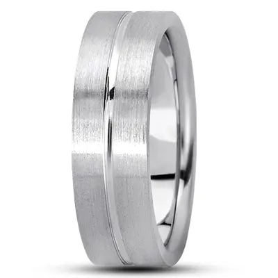 10K white gold 7mm. satin basic-simple-wedding-bands - alternate view 4 thumbnail