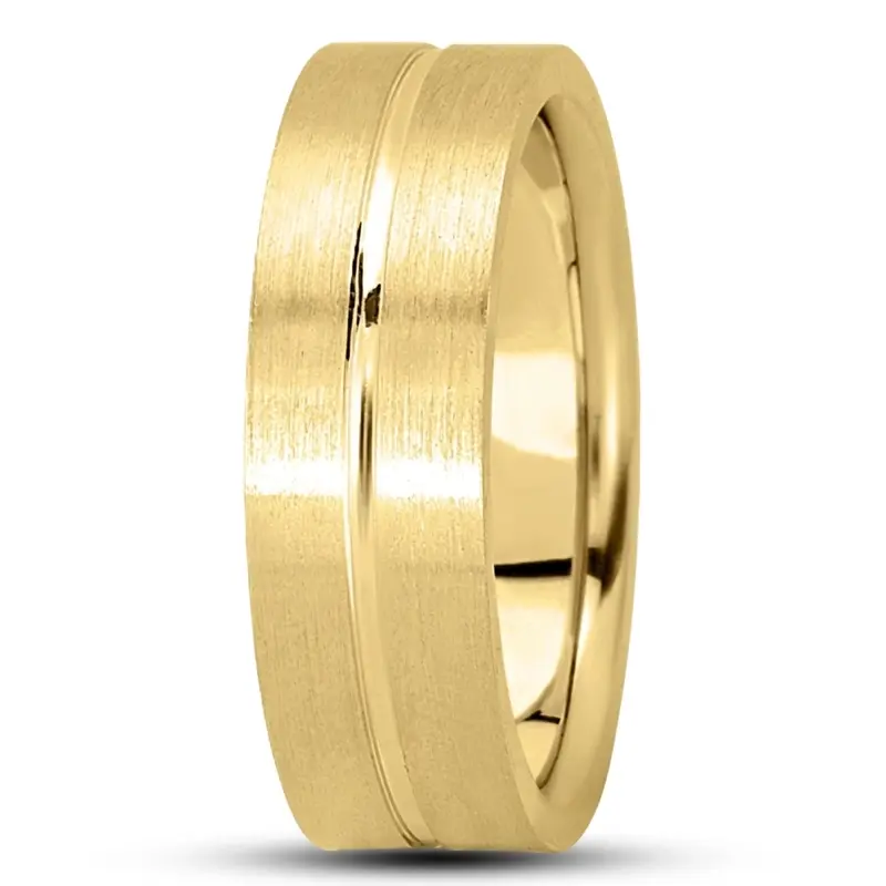 10K yellow gold 7mm. satin basic-simple-wedding-bands - alternate view 5