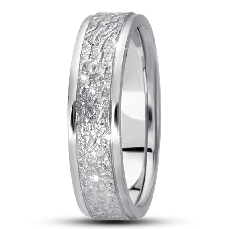 18K white gold 6mm. same as picture diamond-carved-wedding-bands - alternate view 6