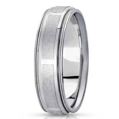 Contemporary Stoned Basic Design Wedding Ring
