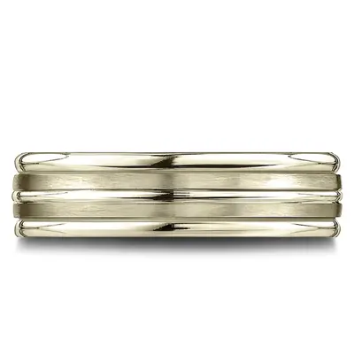 14K yellow gold 6.5mm satin Light-Comfort-Satin-Finished-High-Polished-Center - alternate view 3 thumbnail