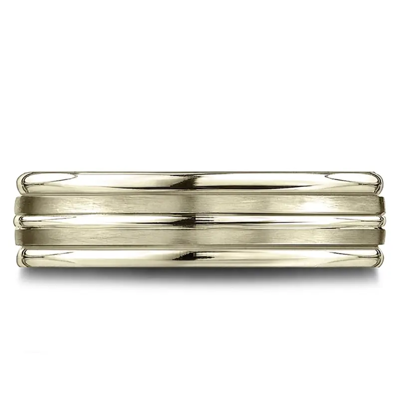 14K yellow gold 6.5mm satin Light-Comfort-Satin-Finished-High-Polished-Center - alternate view 3