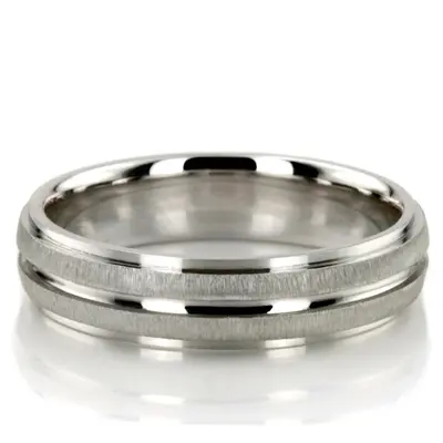Fine Brush Finish Basic Designer Wedding Ring 