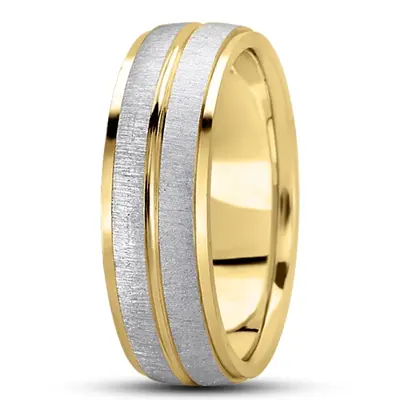 10K y-w-y-w-y gold 7mm. cross satin basic-carved-simple-wedding-bands - alternate view 5 thumbnail