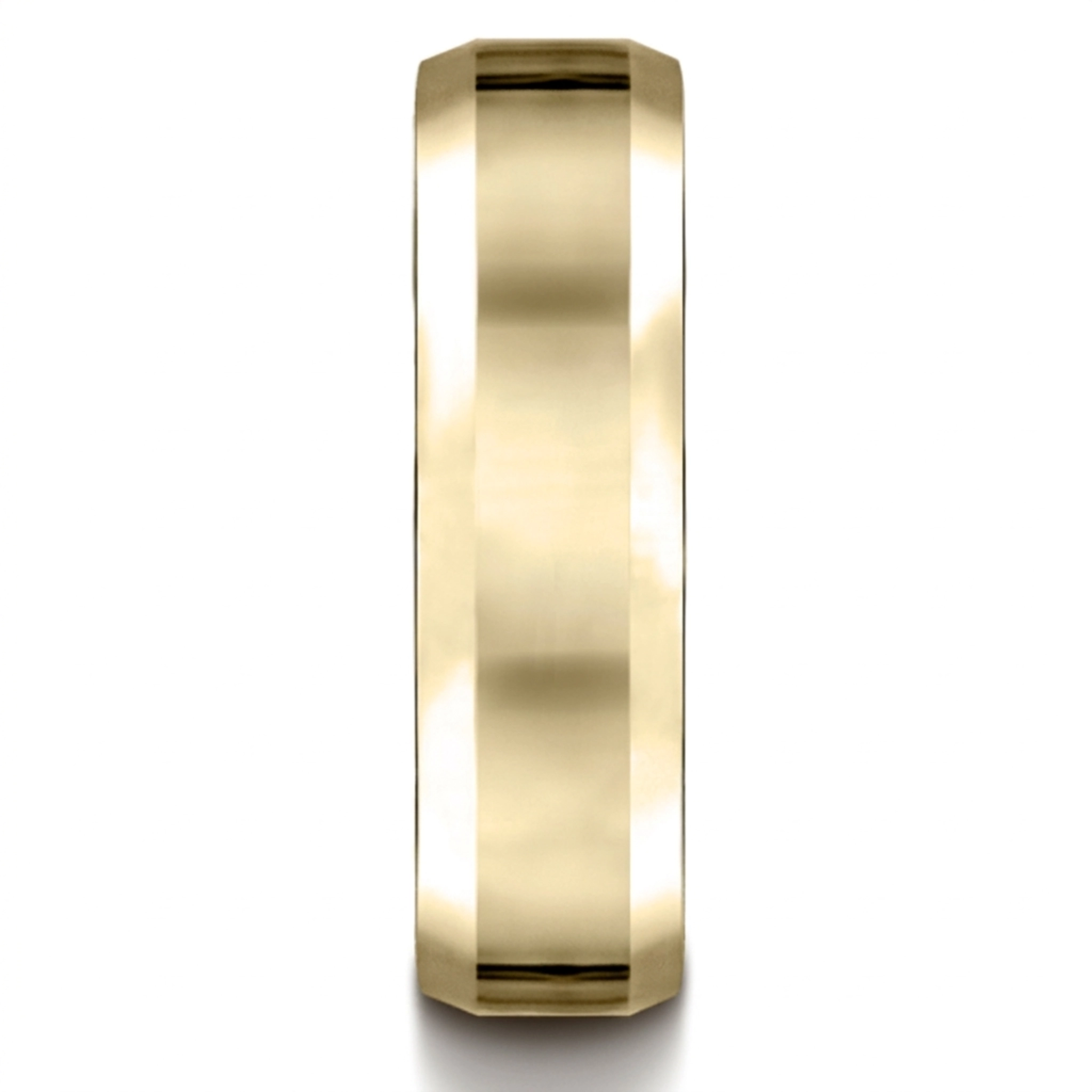 10K yellow gold 6mm. high polish 6mm–Comfort-Fit-High-Polished-Carved-Design-Band - alternate view 3
