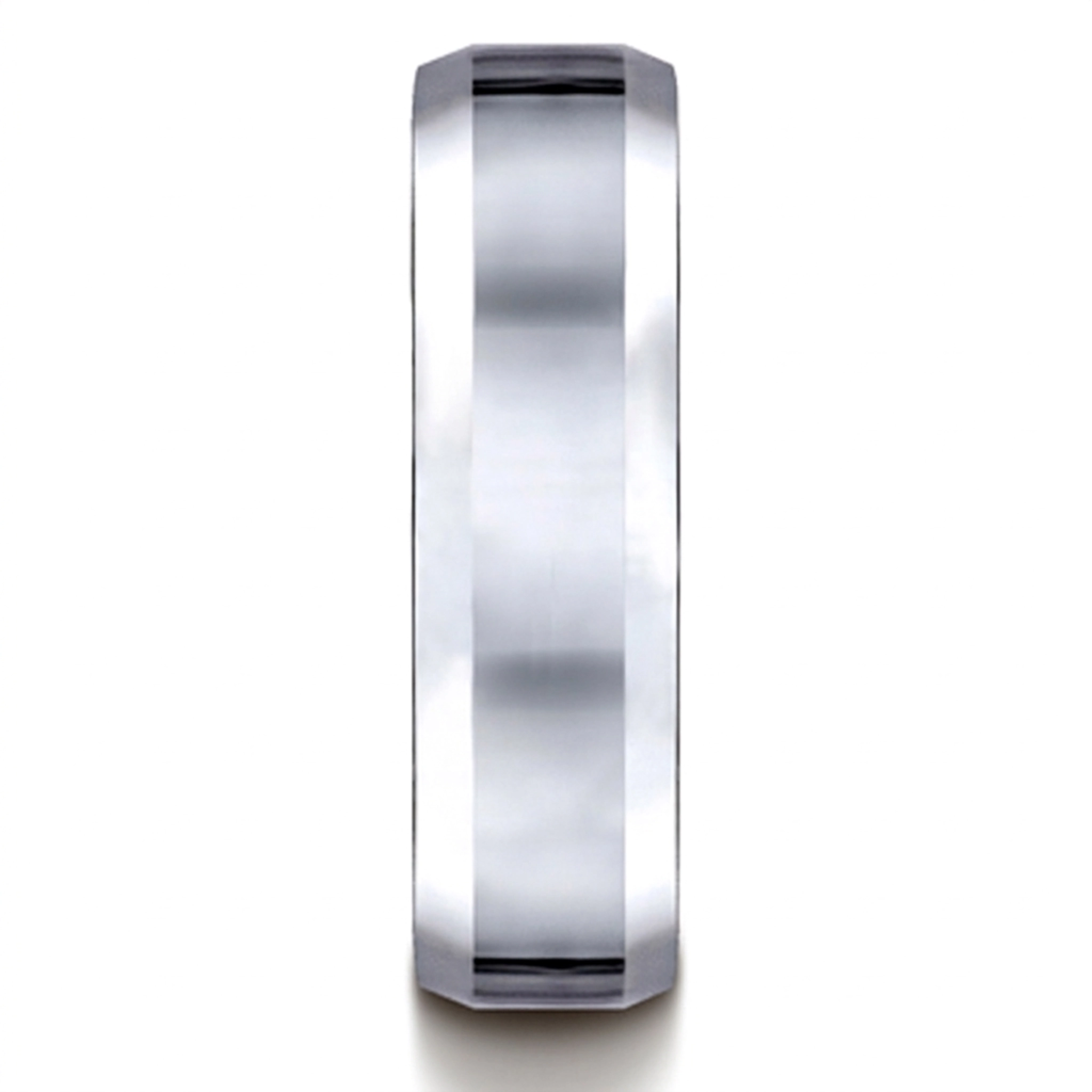10K white gold 6mm. high polish 6mm–Comfort-Fit-High-Polished-Carved-Design-Band - alternate view 4