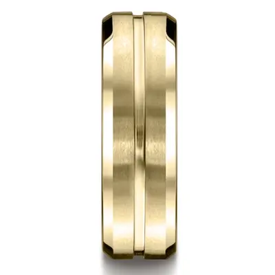 10K yellow gold 6mm. satin gold-platinum-palladium-6mm-Comfort-Fit-Satin-Fini - alternate view 3 thumbnail