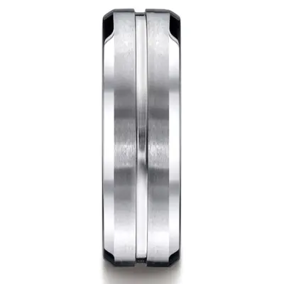 10K white gold 6mm. satin gold-platinum-palladium-6mm-Comfort-Fit-Satin-Fini - alternate view 4 thumbnail