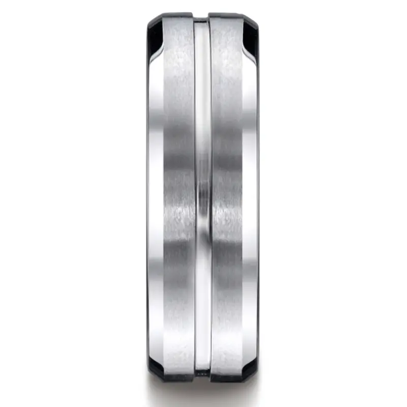 10K white gold 6mm. satin gold-platinum-palladium-6mm-Comfort-Fit-Satin-Fini - alternate view 4