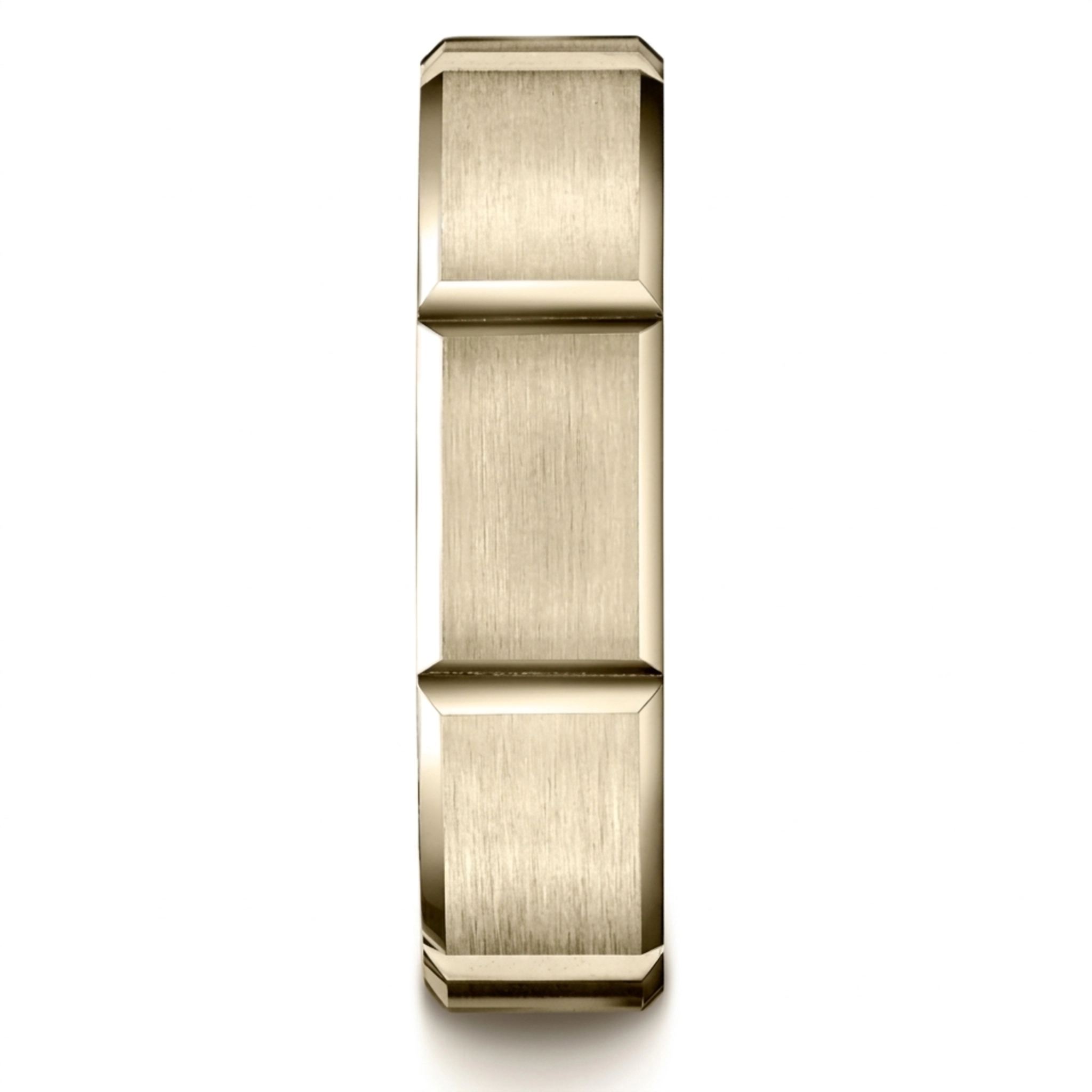 10K yellow gold 6mm. satin 6mm-Satin-Finished-Grooves-Carved-Band - alternate view 6