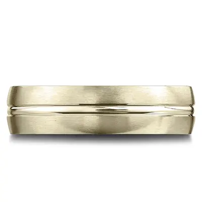 Light Comfort Satin-Finished with High Polished Center Cut Carved Design Band - view 2 of 6