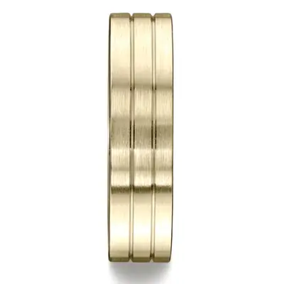 10K yellow gold 6mm. satin 6mm–Comfort–Fit-Satin-Finished–with-Parallel-Cente - alternate view 6 thumbnail