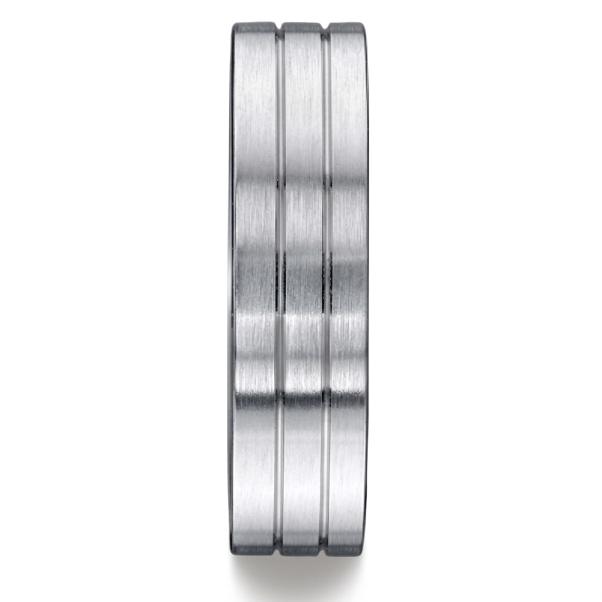 10K white gold 6mm. satin 6mm–Comfort–Fit-Satin-Finished–with-Parallel-Cente - alternate view 5