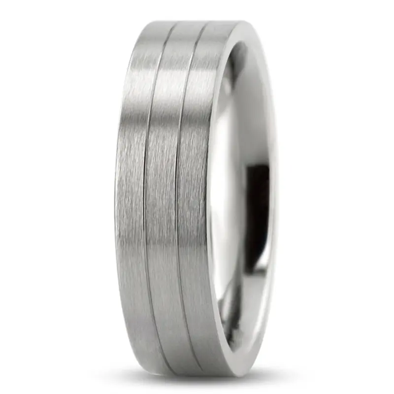 platinum 6mm. satin 6mm–Comfort–Fit-Satin-Finished–with-Parallel-Cente - alternate view 3