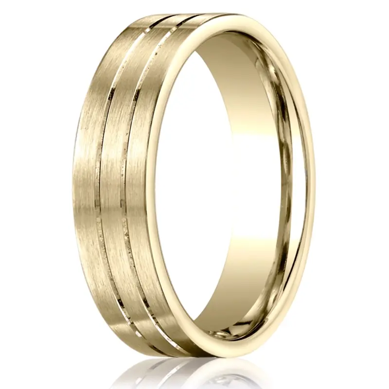platinum 6mm. satin 6mm–Comfort–Fit-Satin-Finished–with-Parallel-Cente - alternate view 2