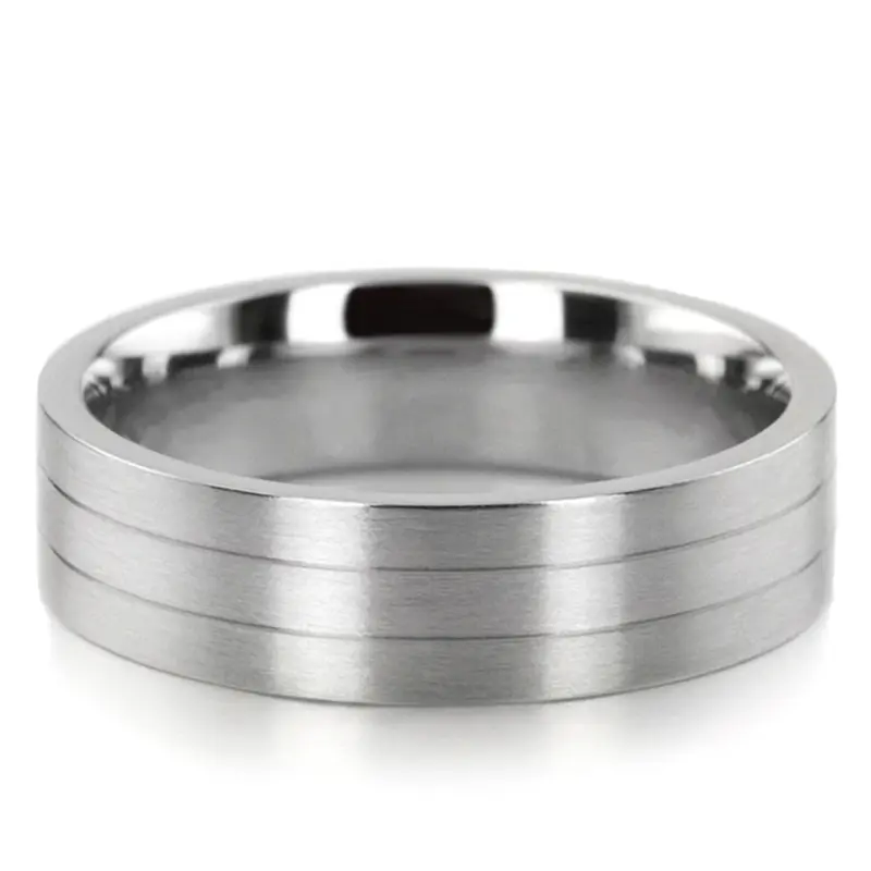 platinum 6mm. satin 6mm–Comfort–Fit-Satin-Finished–with-Parallel-Cente - main view