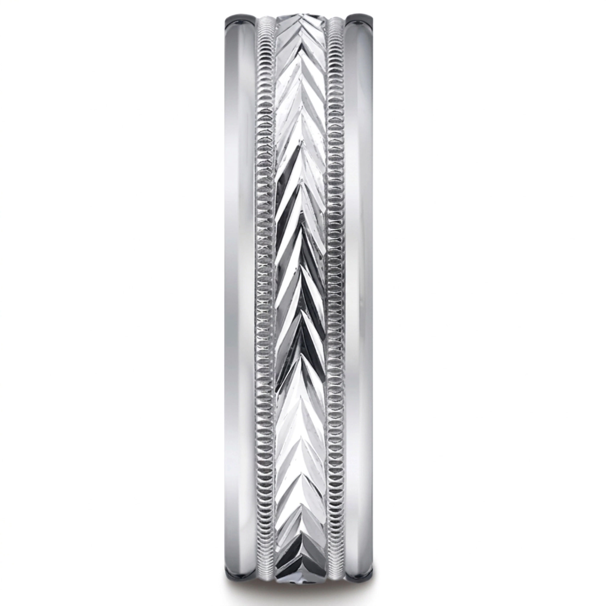 10K white gold 6mm. same as picture Harvest-of-Love-Carved-Design-Band - alternate view 3