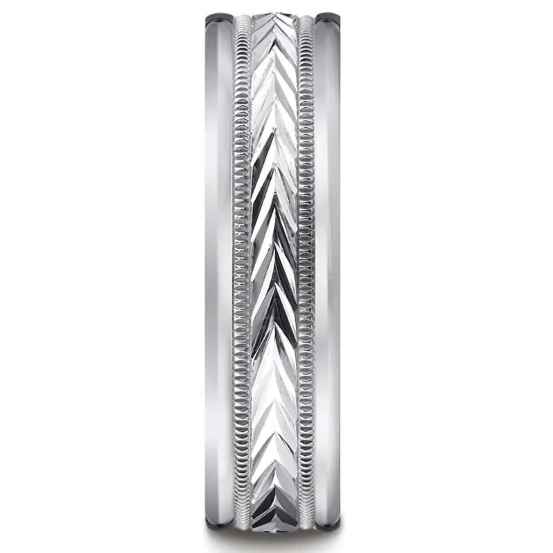 10K white gold 6mm. same as picture Harvest-of-Love-Carved-Design-Band - alternate view 3
