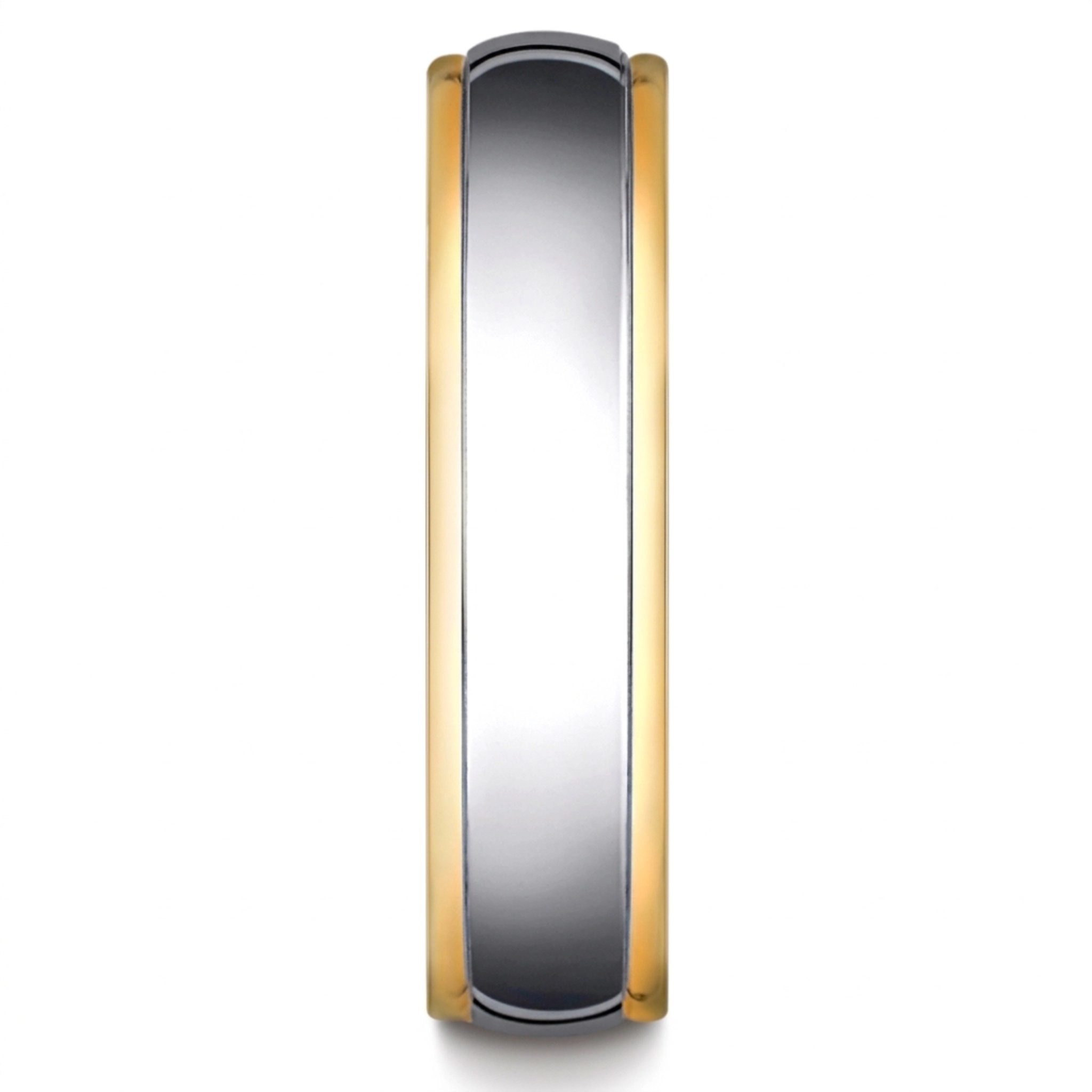 10K same as picture gold 6mm. high polish 6mm-Comfort-Fit-High-Polished-Carved-Design-Band - alternate view 6