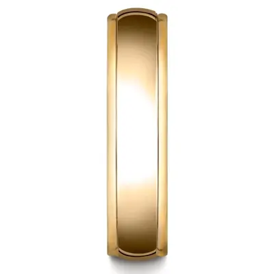 Benchmark 6mm Comfort-Fit High Polished Carved Design Band - view 5 of 6