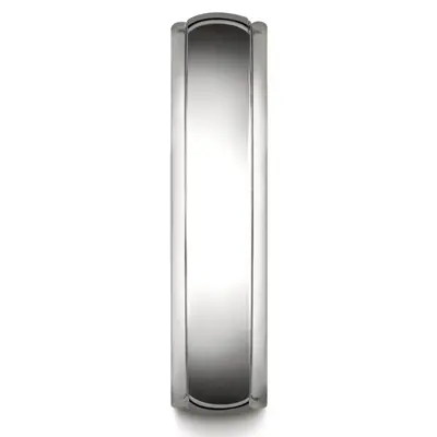 Benchmark 6mm Comfort-Fit High Polished Carved Design Band - view 4 of 6