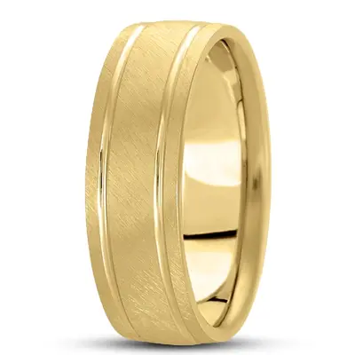 10K yellow gold 7mm. same as picture basic-carved-simple-wedding-ring - alternate view 3 thumbnail