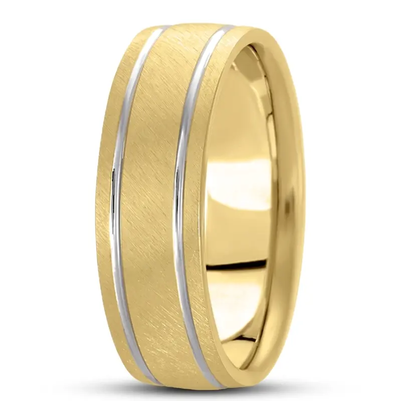10K y-w-y-w-y gold 7mm. same as picture basic-carved-simple-wedding-ring - alternate view 4