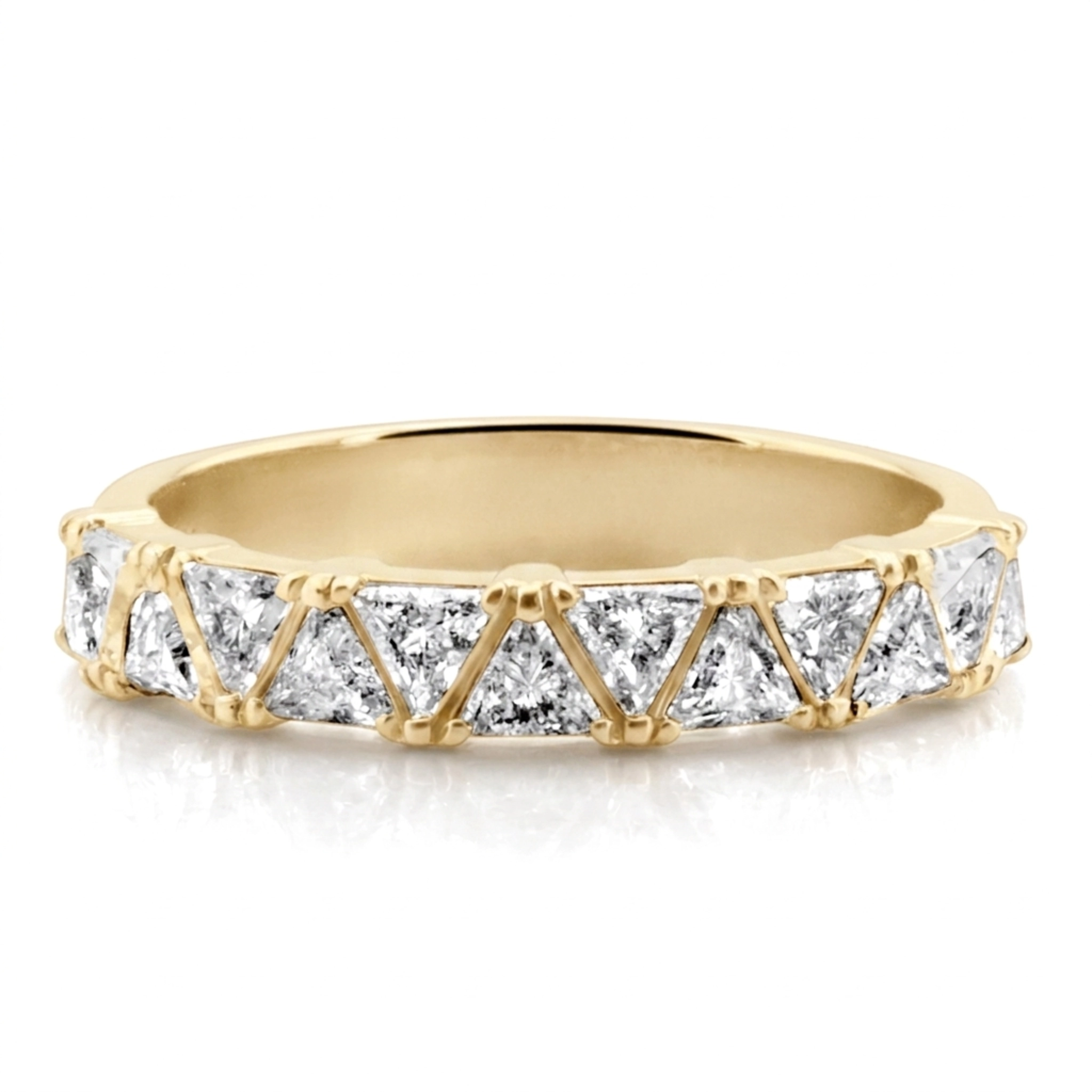 14K white gold Triangle Diamond Ring 1 1/2 ct.tw - main view