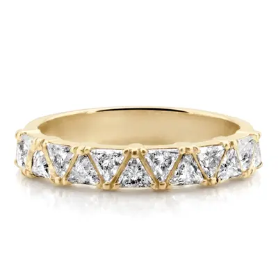 14K white gold Triangle Diamond Ring 1 1/2 ct.tw - main view thumbnail
