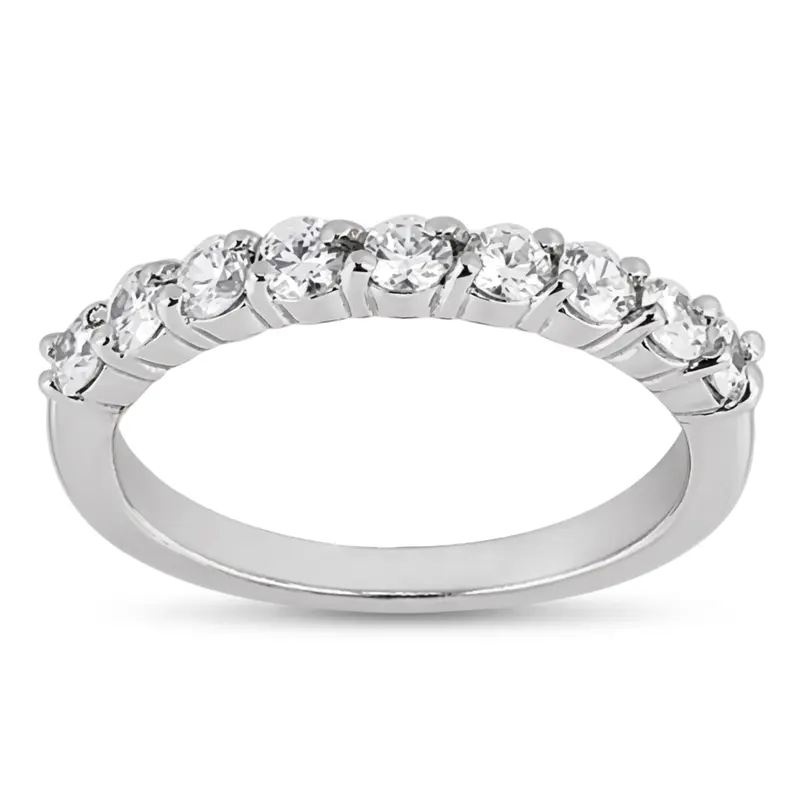 14K white gold 9 Stone Shared Prong Woman Diamond Ring (1/4 ct. tw.) - main view