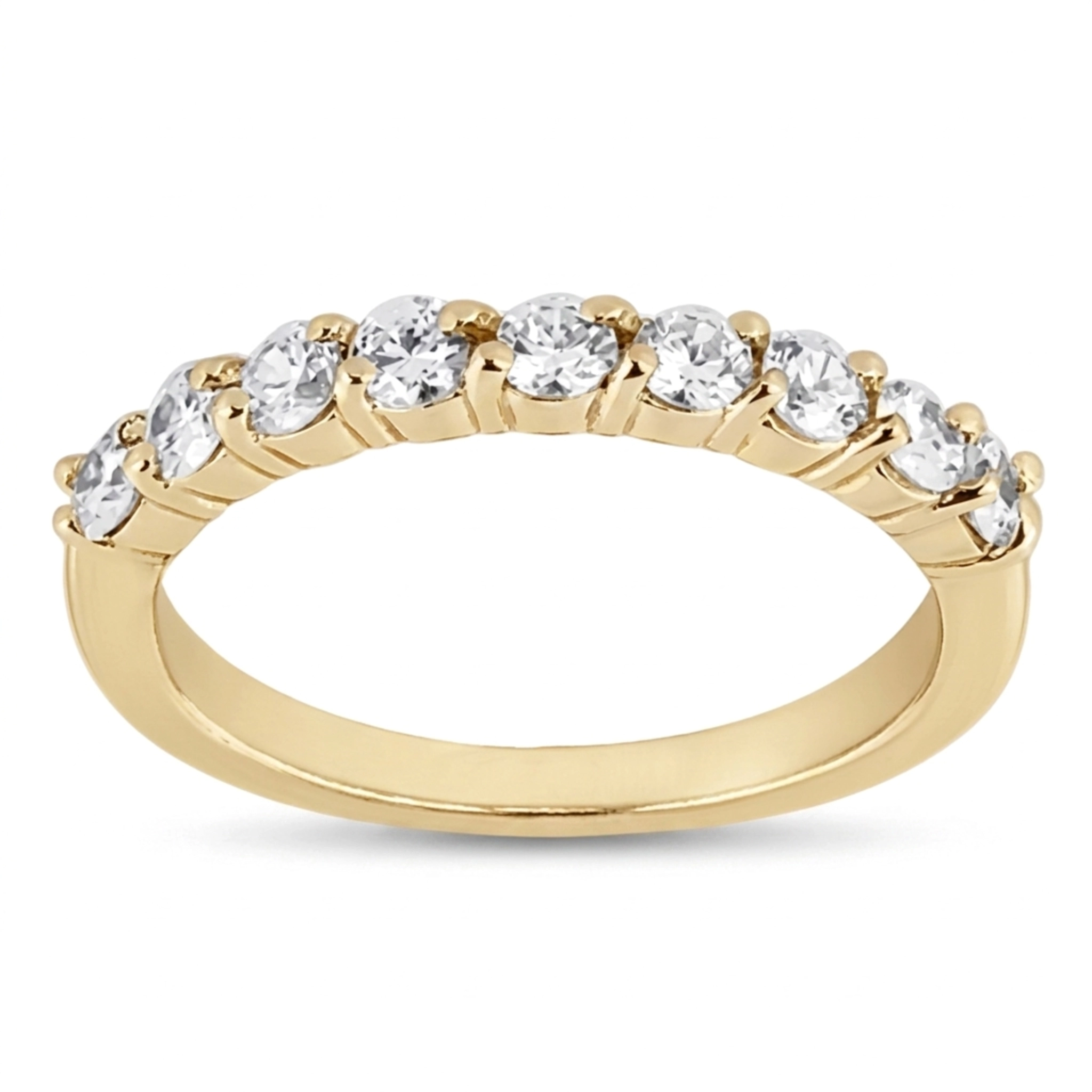 14K white gold 9 Stone Shared Prong Woman Diamond Ring (1/4 ct. tw.) - alternate view 2