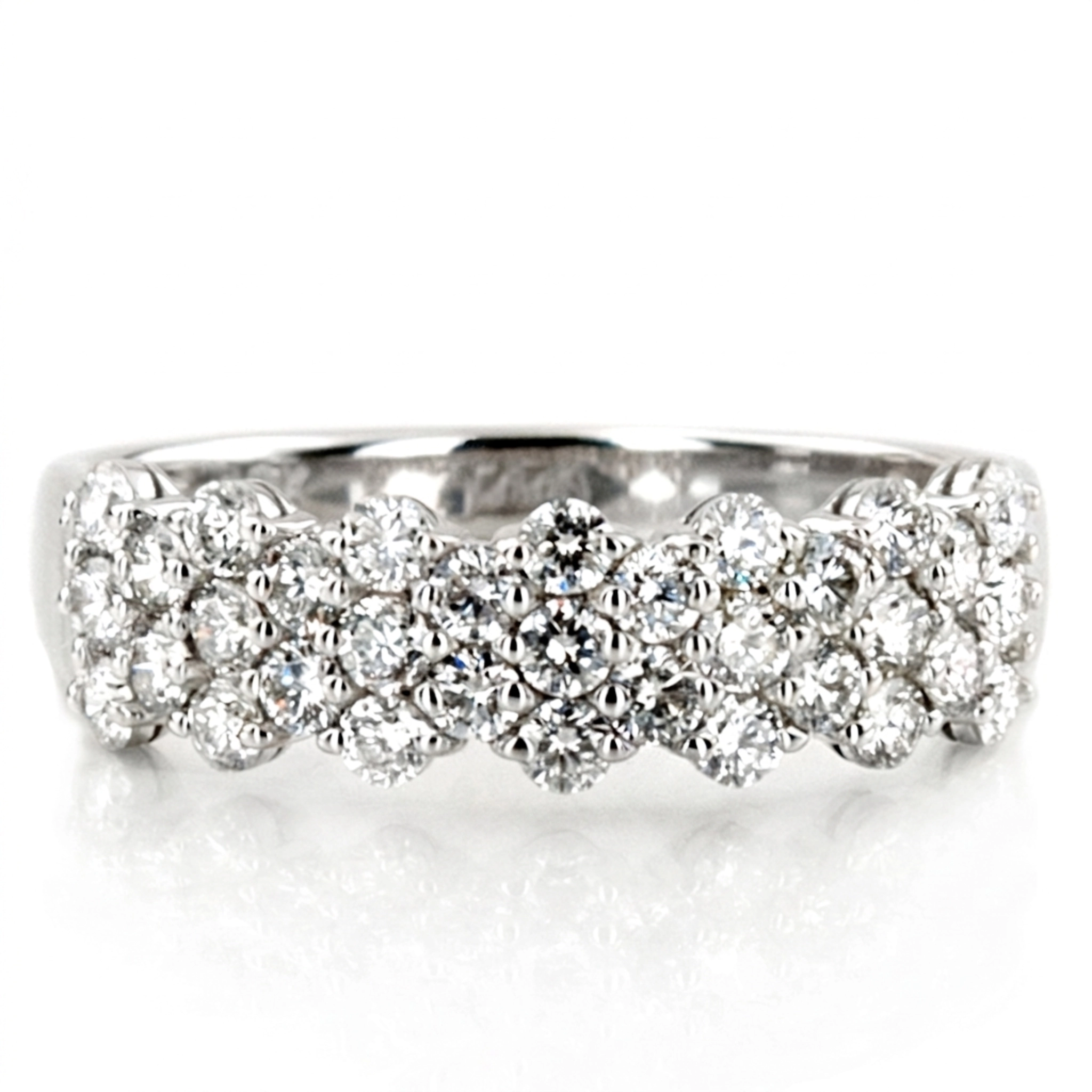 14K white gold Fancy Diamond Wedding and Anniversary Ring (1 1/6 ct. tw.) - alternate view 4