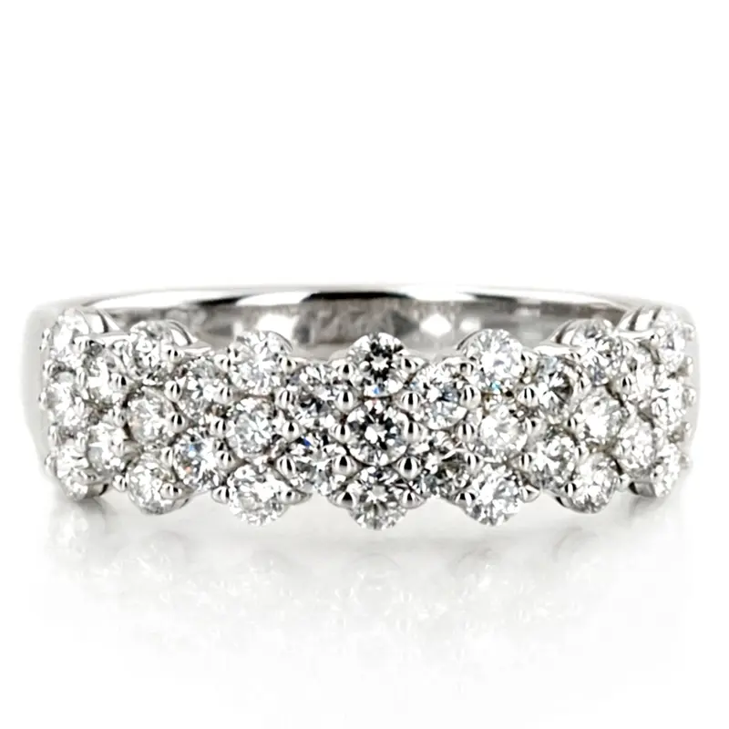 14K white gold Fancy Diamond Wedding and Anniversary Ring (1 1/6 ct. tw.) - alternate view 4