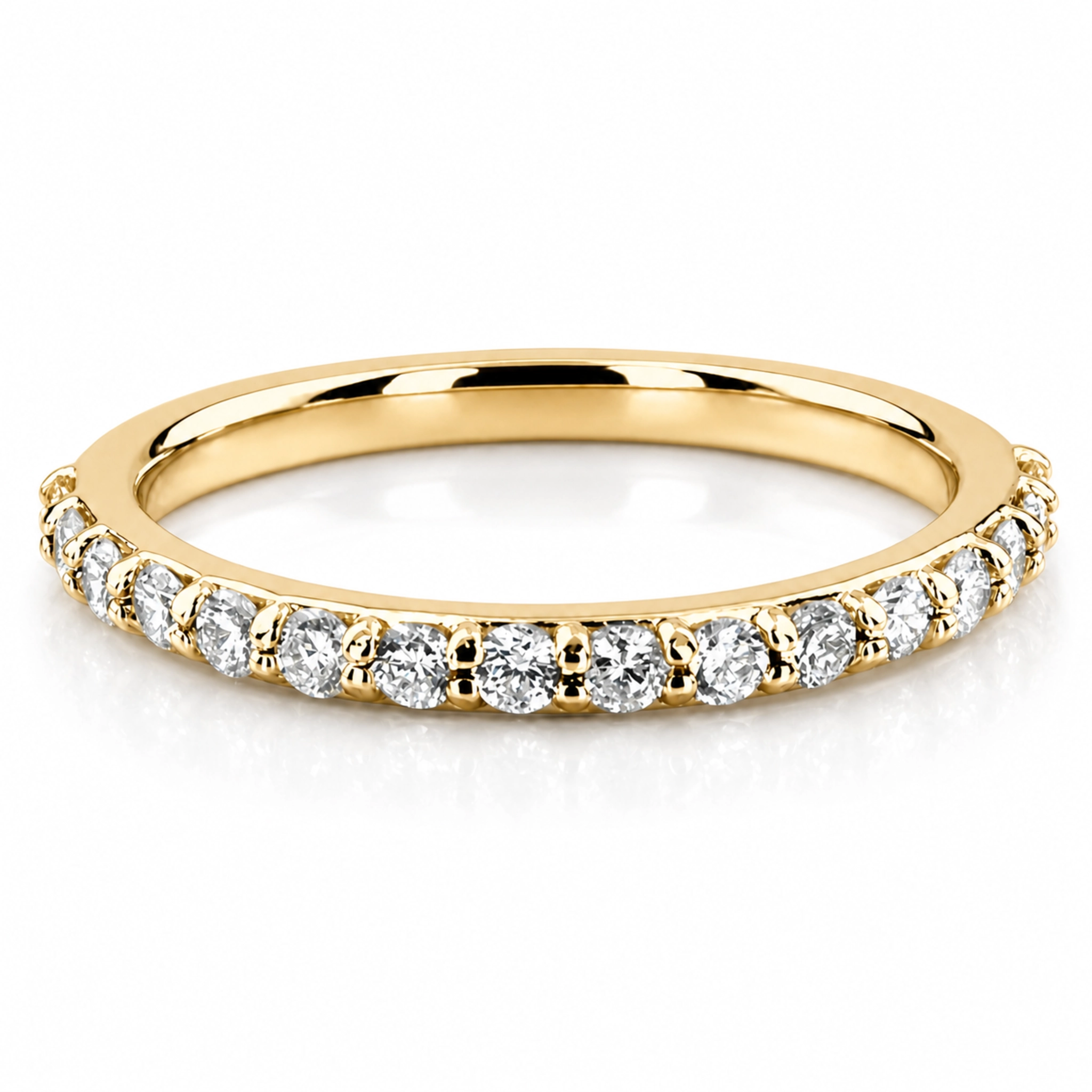14K white gold Shared Prong Wedding Anniversary Band GH-SI1 Diamonds (1/3 ct. tw.) - alternate view 2