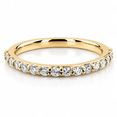 14K white gold Shared Prong Wedding Anniversary Band GH-SI1 Diamonds (1/3 ct. tw.) - alternate view 2 thumbnail