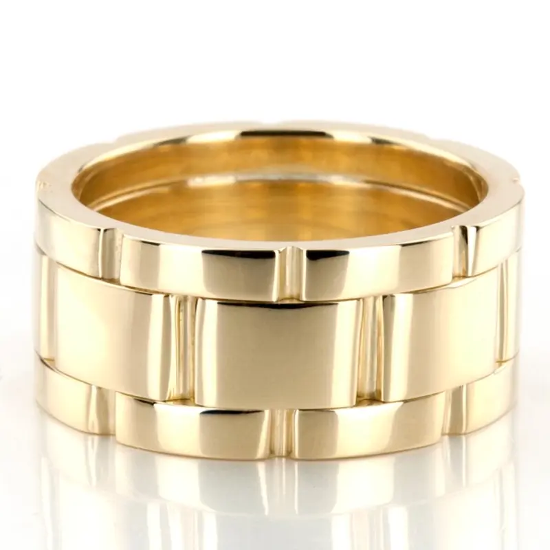 14K yellow gold 9mm. high polish hand-made-wedding-band - alternate view 9