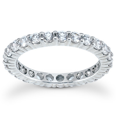 Shared Prong Set Round Diamond Eternity Wedding Band (1.35 ct. tw) 1 thumbnail 1