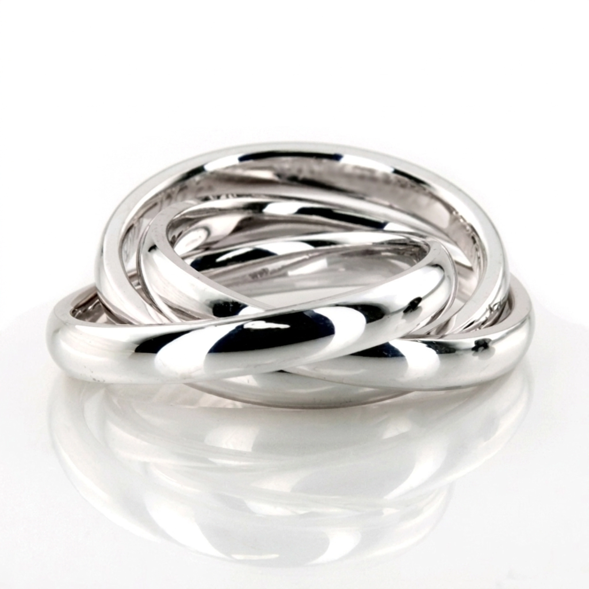 10K white gold 6mm. high polish hand-made-wedding-band - main view