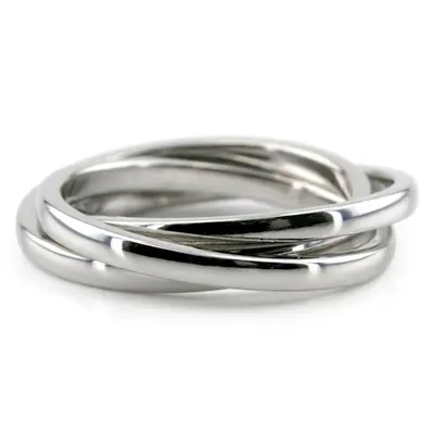 10K white gold 6mm. high polish hand-made-wedding-band - alternate view 3 thumbnail