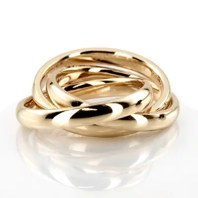 10K yellow gold 6mm. high polish hand-made-wedding-band - alternate view 2 thumbnail
