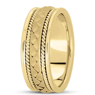 Braided Two-Tone Handmade Wedding Ring  - view 6 of 7